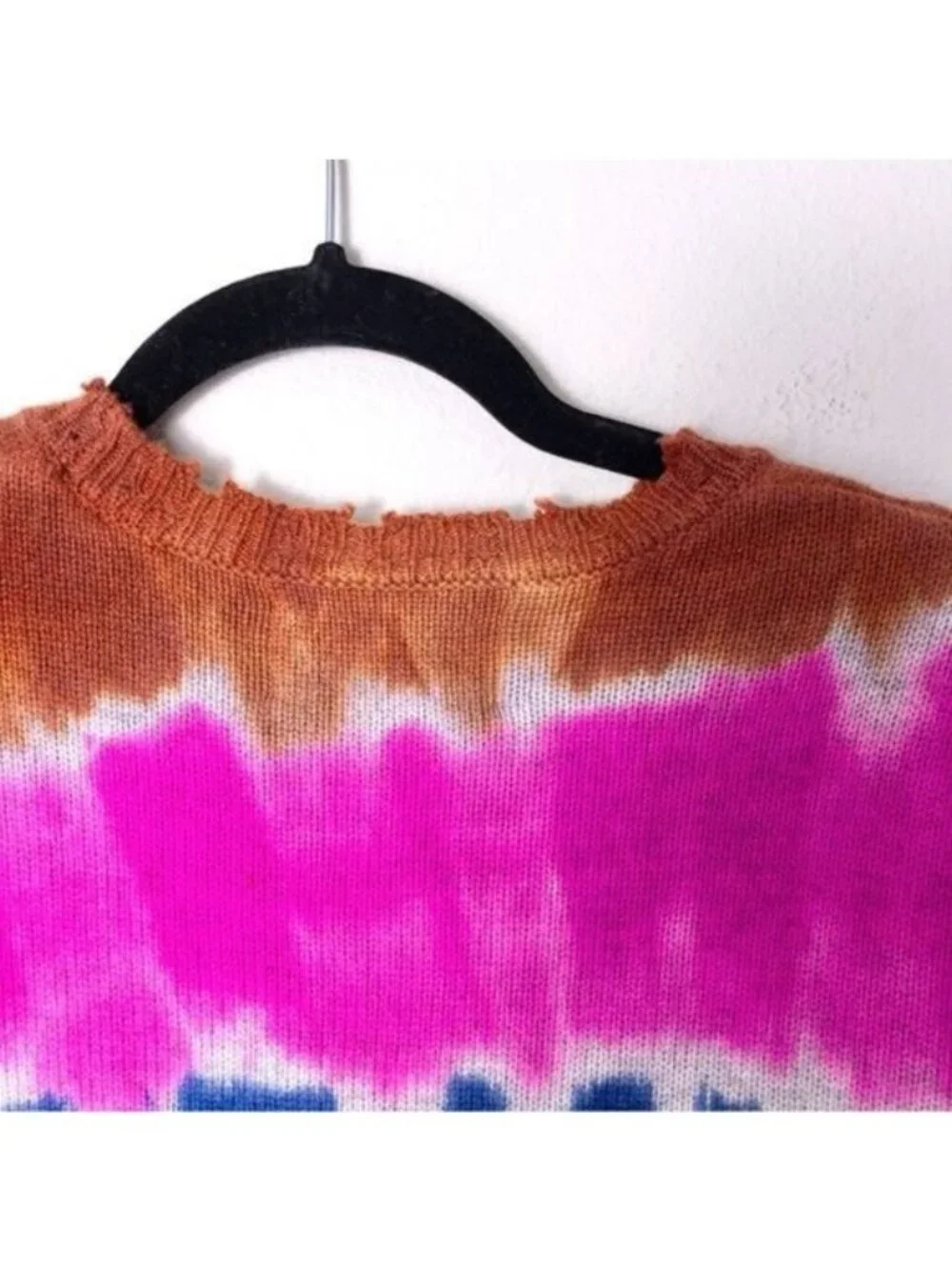 NWT Free People x Sandrine Rose California Tidy Cashmere Wool Sweater XS Tie Dye - Picture 10 of 11